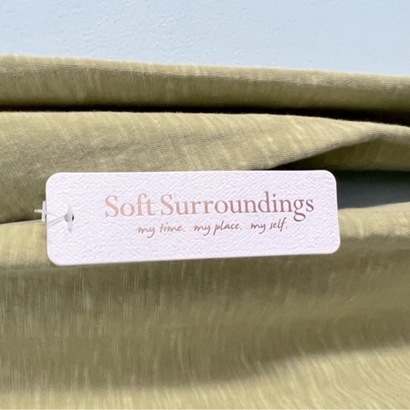 NEW Soft Surroundings Linley Green Asymmetrical Lace Hemline Tunic XS - Picture 9 of 11